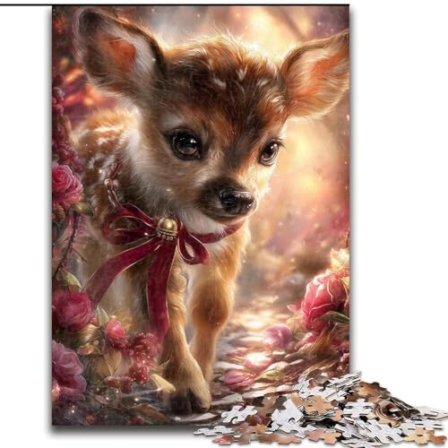 Puzzle 1000 Teile für Teenager, Fantasy-Hirsch, Familienunterhaltungsspielzeug, ganze Familie, ab 14 Jahren (Größe 50x75cm) von MGQWPZDBD