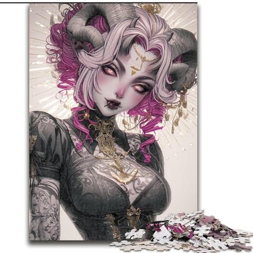 Puzzle 1000 Teile für Teenager, Geschenke, Anime-Dämonenmädchen, Familienunterhaltungsspielzeug, ganze Familie, ab 14 Jahren (Größe 50x75cm) von MGQWPZDBD
