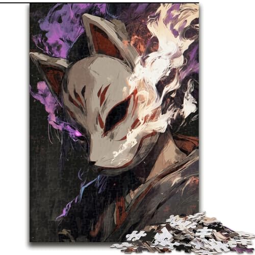 Puzzle 1000 Teile für Teenager, Geschenke, Anime-Fuchsmaske, Junge, Spielzeug, Lernspiele, Stressabbau, tolle Geschenke und Spielzeuge (Größe 26x38cm) von MGQWPZDBD