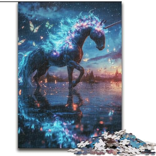 Puzzle 1000 Teile für Teenager, Geschenke, Einhorn des Universums, Spielzeug, Lernspiele, Stressabbau, tolle Geschenke und Spielzeuge (Größe 50x75cm) von MGQWPZDBD