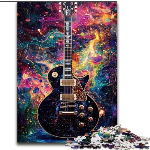 Puzzle 1000 Teile für Teenager, Geschenke, Galaxie-Gitarre, Familienunterhaltungsspielzeug, ganze Familie, für Kinder ab 14 Jahren (Größe 26x38cm) von MGQWPZDBD
