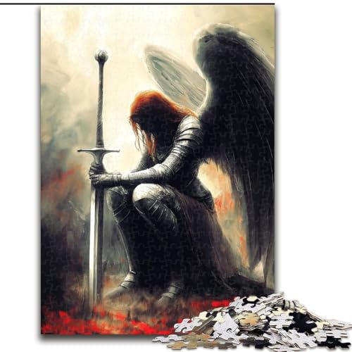 Puzzle 1000 Teile für Teenager, Geschenke, Krieger mit Flügeln, Familienunterhaltungsspielzeug, ganze Familie, für Kinder ab 14 Jahren (Größe 50x75cm) von MGQWPZDBD