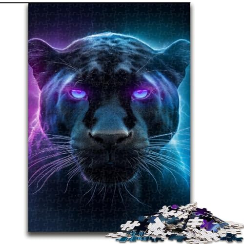 Puzzle 1000 Teile für Teenager, Geschenke, Neon-Panther, Spielzeug, Lernspiele, Stressabbau, tolle Geschenke und Spielzeuge (Größe 50x75cm) von MGQWPZDBD