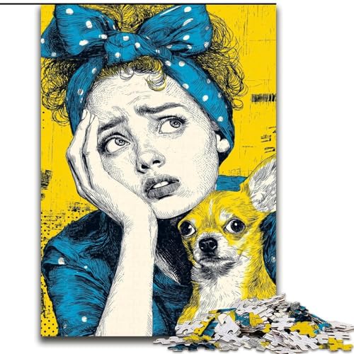 Puzzle 1000 Teile für Teenager, Geschenke, Pop-Art-Frauen, Spielzeug, Lernspiele, Stressabbau, tolle Geschenke und Spielzeuge (Größe 26x38cm) von MGQWPZDBD