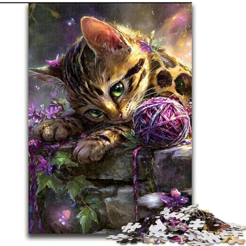 Puzzle 1000 Teile für Teenager, Geschenke, Teufelskätzchen, Familienunterhaltungsspielzeug, ganze Familie, für Kinder ab 14 Jahren (Größe 26x38cm) von MGQWPZDBD
