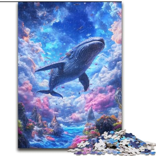 Puzzle 1000 Teile für Teenager, Geschenke, Weltraumwal, Spielzeug, Lernspiele, Stressabbau, tolle Geschenke und Spielzeuge (Größe 50x75cm) von MGQWPZDBD