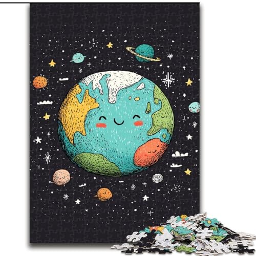 Puzzle 1000 Teile für Teenager, Geschenke Erde, Familienunterhaltungsspielzeug, ganze Familie, ab 14 Jahren (Größe 50x75cm) von MGQWPZDBD