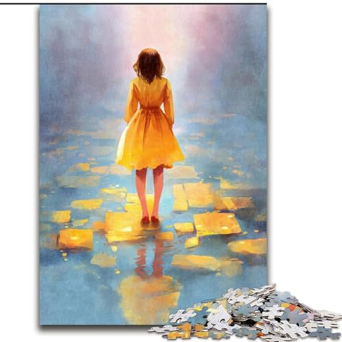 Puzzle 1000 Teile für Teenager, Geschenke für Barfußmädchen, Familienunterhaltungsspielzeug ganze Familie ab 14 Jahren (Größe 50x75cm) von MGQWPZDBD