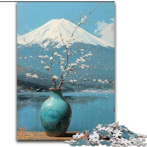 Puzzle 1000 Teile für Teenager, Geschenke zum Thema Berg Fuji, Spielzeug, Lernspiele, Stressabbau, tolle Geschenke und Spielzeuge (Größe 26x38cm) von MGQWPZDBD
