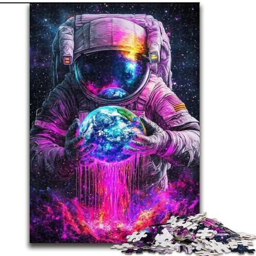 Puzzle 1000 Teile für Teenager, Geschenke zum Thema Weltraumastronaut, Familienunterhaltungsspielzeug ganze Familie ab 14 Jahren (Größe 26x38cm) von MGQWPZDBD
