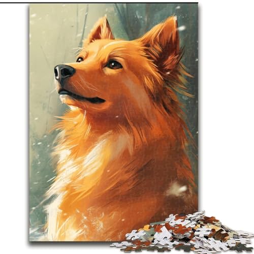 Puzzle 1000 Teile für Teenager, Hunde-Geschenke, Familienunterhaltungsspielzeug ganze Familie ab 14 Jahren (Größe 26x38cm) von MGQWPZDBD