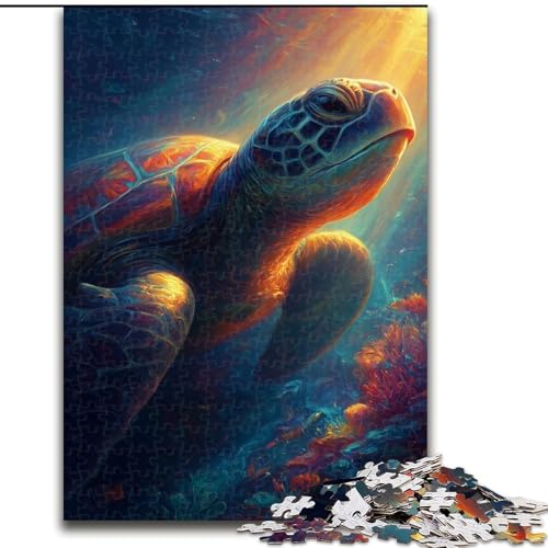 Puzzle 1000 Teile für Teenager, Meeresschildkröte, Spielzeug, Lernspiele, Stressabbau, tolle Geschenke und Spielzeuge (Größe 26x38cm) von MGQWPZDBD