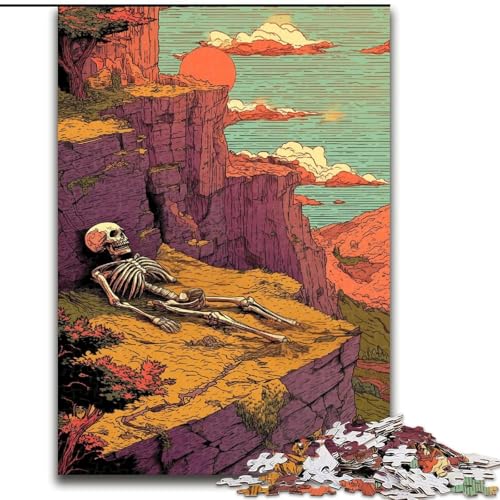 Puzzle 1000 Teile für Teenager, Skelett-Geschenke, Familienunterhaltungsspielzeug ganze Familie ab 14 Jahren (Größe 50x75cm) von MGQWPZDBD