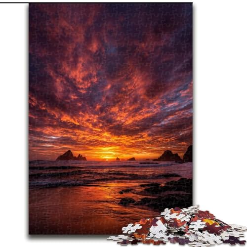 Puzzle 1000 Teile für Teenager, Sonnenuntergang, Familienunterhaltungsspielzeug, ganze Familie, ab 14 Jahren (Größe 50x75cm) von MGQWPZDBD