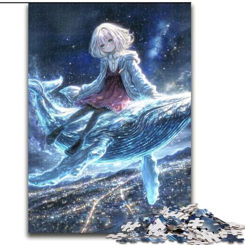 Puzzle 1000 Teile für Teenager, Wal und Mädchen, Familienunterhaltungsspielzeug ganze Familie ab 14 Jahren (Größe 26x38cm) von MGQWPZDBD