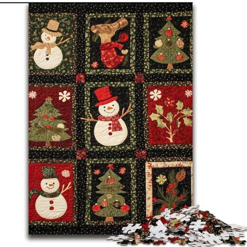 Puzzle 1000 Teile für Teenager, Weihnachtscollage, Familienunterhaltungsspielzeug, ganze Familie ab 14 Jahren (Größe 26x38cm) von MGQWPZDBD