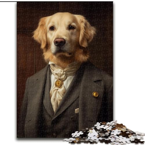 Puzzle 1000 Teile für Teenager-Geschenke, Retro-Hund, Familienunterhaltungsspielzeug ganze Familie für 14+ (Größe 50x75cm) von MGQWPZDBD