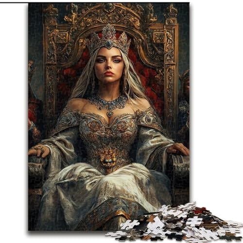 Puzzle 1000 Teile für Teenager Queen, Stressabbau, schwierige Herausforderung, Wichtelgeschenke für Kinder ab 14 Jahren (Größe 26x38cm) von MGQWPZDBD