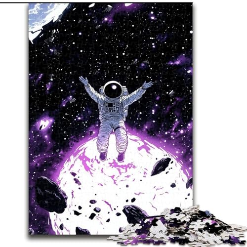 Puzzle für Erwachsene, 1000 Puzzleteile, Galaxie-Astronaut, Analyse und Logik, mit vollständig ineinandergreifenden, zufällig geformten Teilen, für Kinder ab 14 Jahren (Größe 26x38cm) von MGQWPZDBD