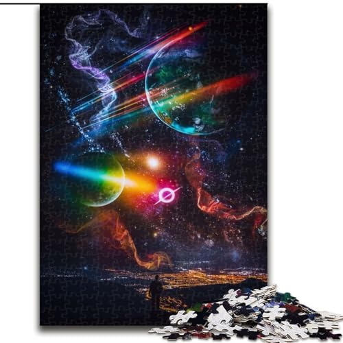 Puzzle für Erwachsene, 1000 Teile, „Das kosmische Universum“, anspruchsvolles Denkspiel, Familienaktivität, Heimdekoration, (Größe: 26x38cm) von MGQWPZDBD