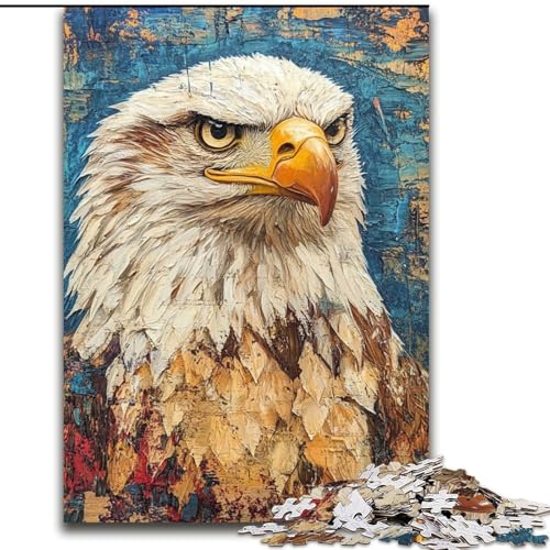 Puzzle für Erwachsene, 1000 Teile, Adler, Stressabbau, schwierige Herausforderung, Wichtelgeschenke für Kinder ab 14 Jahren (Größe 50x75cm) von MGQWPZDBD