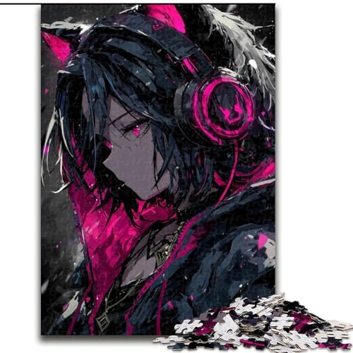 Puzzle für Erwachsene, 1000 Teile, Anime Catwoman, anspruchsvoll und schwierig mit vollständig ineinandergreifenden, zufällig geformten Teilen (Größe 50x75cm) von MGQWPZDBD