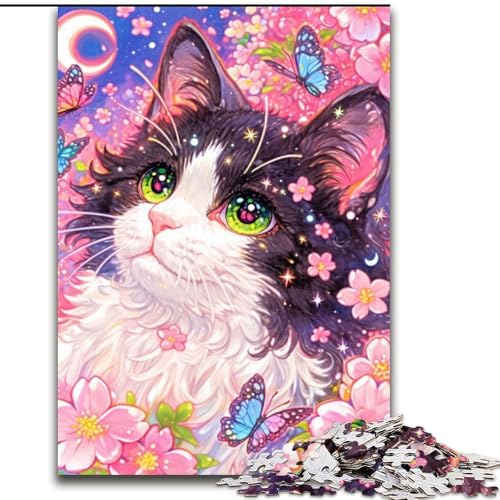 Puzzle für Erwachsene, 1000 Teile, Anime-Katzen-Puzzle, Familienaktivitätsspiel für Teenager, anspruchsvolles Denkspiel, 50x75cm Puzzle für Erwachsene, 1000 Teile, Anime-Katzen-Puzzle, Familienaktivitätsspiel für Teenager, anspruchsvolles Denkspiel, 50x75cm von MGQWPZDBD