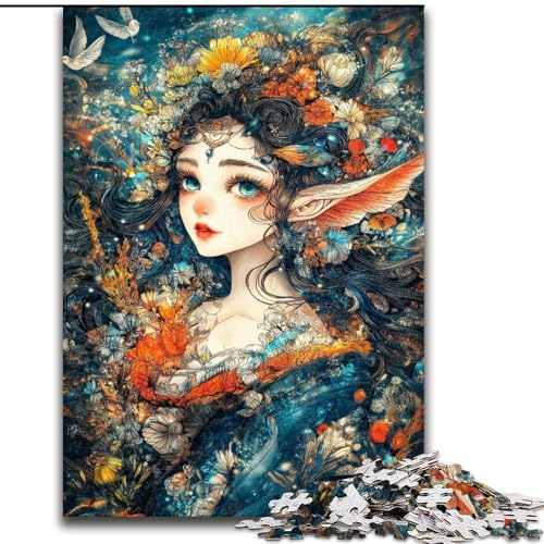 Puzzle für Erwachsene, 1000 Teile, Anime-Mädchen, Stressabbau, schwierige Herausforderung, Wichtelgeschenke für Kinder ab 14 Jahren (Größe 26x38cm) von MGQWPZDBD
