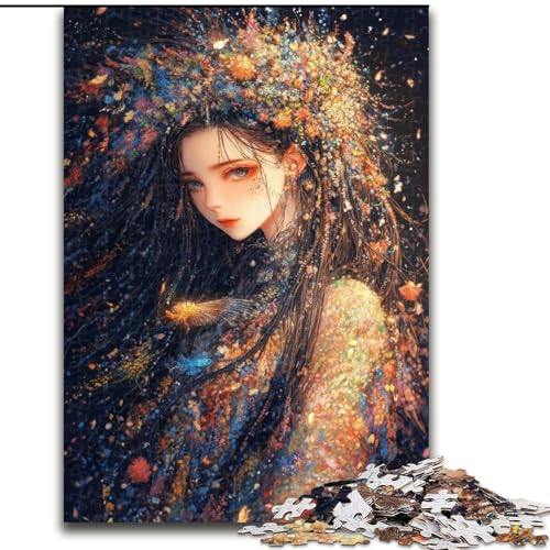 Puzzle für Erwachsene, 1000 Teile, Anime-Mädchen, Stressabbau, schwierige Herausforderung, Wichtelgeschenke für Kinder ab 14 Jahren (Größe 50x75cm) von MGQWPZDBD