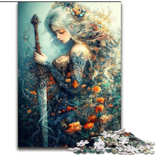 Puzzle für Erwachsene, 1000 Teile, Anime-Mädchen, für und ab 14 Jahren, pädagogisches Lernspielzeug, Familienspiele, Geburtstagsgeschenk (Größe 26x38cm) von MGQWPZDBD