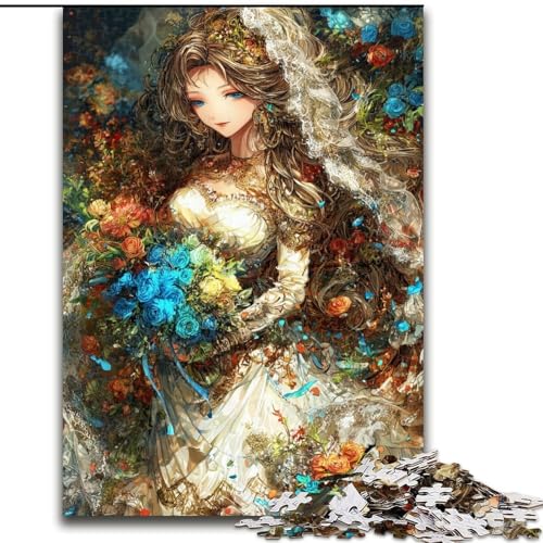 Puzzle für Erwachsene, 1000 Teile, Anime-Mädchen, für und ab 14 Jahren, pädagogisches Lernspielzeug, Familienspiele, Geburtstagsgeschenk (Größe 50x75cm) von MGQWPZDBD