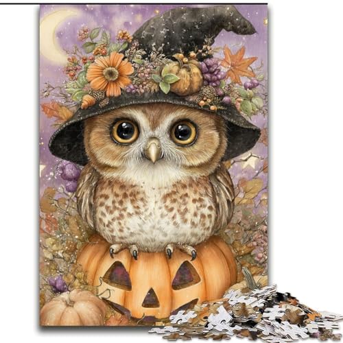 Puzzle für Erwachsene, 1000 Teile, Baby-Eule, Stressabbau, schwierige Herausforderung, Wichtelgeschenke für Kinder ab 14 Jahren (Größe 50x75cm) von MGQWPZDBD