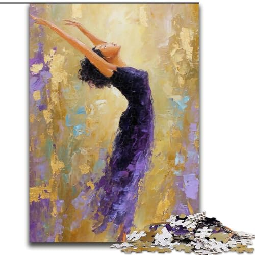 Puzzle für Erwachsene, 1000 Teile, Ballettmädchen, für Kinder ab 14 Jahren, pädagogisches Lernspielzeug, Familienspiele, Geburtstagsgeschenk (Größe 50x75cm) von MGQWPZDBD