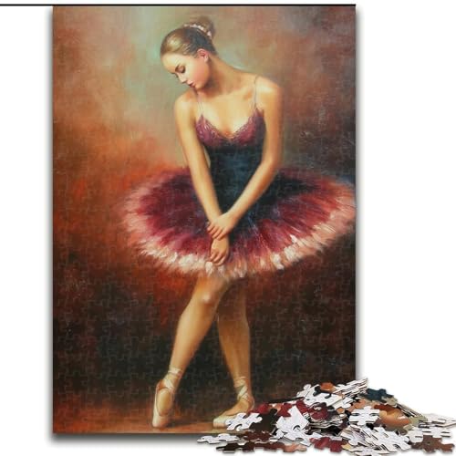 Puzzle für Erwachsene, 1000 Teile, Balletttänzerin, Stressabbau, schwierige Herausforderung, Wichtelgeschenke für Kinder ab 14 Jahren (Größe 50x75cm) von MGQWPZDBD