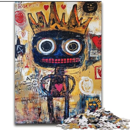 Puzzle für Erwachsene, 1000 Teile, Basquiat-Stil, für Kinder ab 14 Jahren, pädagogisches Lernspielzeug, Familienspiele, Geburtstagsgeschenk (Größe 26x38cm) von MGQWPZDBD