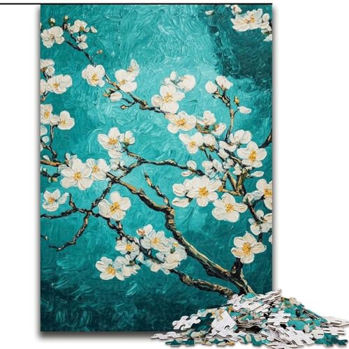Puzzle für Erwachsene, 1000 Teile, Blumenölgemälde, Stressabbau, schwierige Herausforderung, Wichtelgeschenke für Kinder ab 14 Jahren (Größe 26x38cm) von MGQWPZDBD