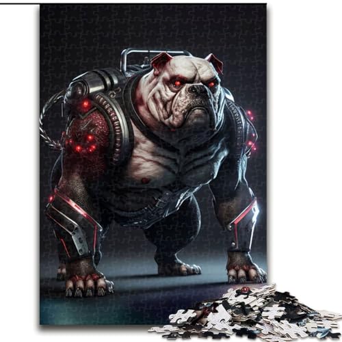 Puzzle für Erwachsene, 1000 Teile, Bulldoggen-Puzzle, anspruchsvolles Denkspiel, Familienaktivität, Heimdekoration, (Größe: 50x75cm) von MGQWPZDBD