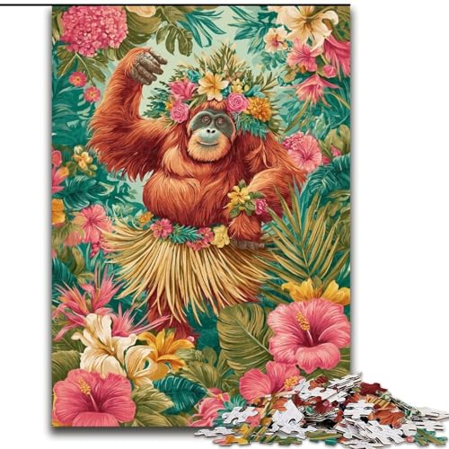 Puzzle für Erwachsene, 1000 Teile, Dschungelgorilla, lehrreich ganze Familie (Größe 50x75cm) von MGQWPZDBD