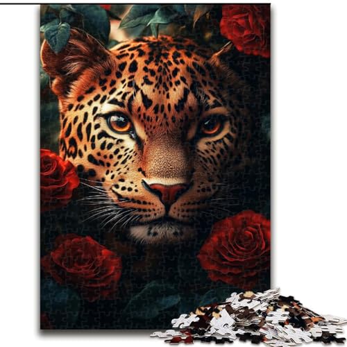 Puzzle für Erwachsene, 1000 Teile, Dschungelleopard, für Kinder ab 14 Jahren, pädagogisches Lernspielzeug, Familienspiele, Geburtstagsgeschenk (Größe 50x75cm) von MGQWPZDBD
