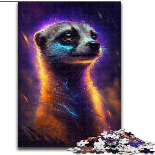 Puzzle für Erwachsene, 1000 Teile, Erdmännchen-Puzzle, anspruchsvolles Denkspiel, Familienaktivität, Heimdekoration, (Größe: 26x38cm) von MGQWPZDBD