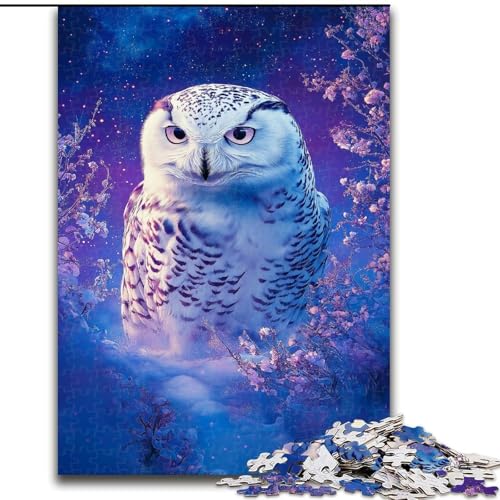 Puzzle für Erwachsene, 1000 Teile, Eule, für Kinder ab 14 Jahren, pädagogisches Lernspielzeug, Familienspiele, Geburtstagsgeschenk (Größe 50x75cm) von MGQWPZDBD