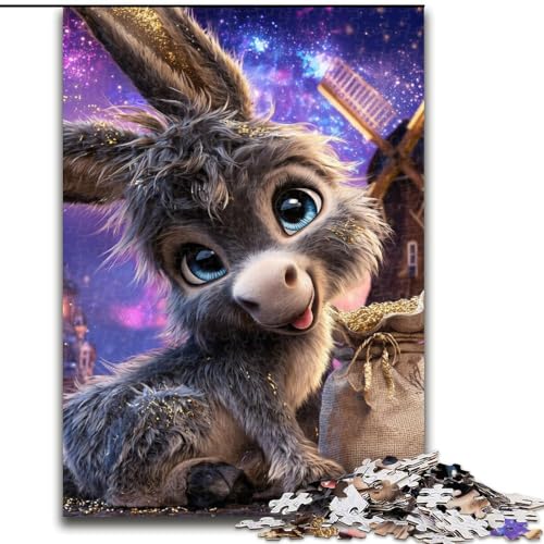 Puzzle für Erwachsene, 1000 Teile, Fantasie-Esel, hilft dem Gehirn, süchtig machendes Spielzeug zu trainieren, um Geduld zu fördern und das Gedächtnis zu verbessern (Größe 50x75cm) von MGQWPZDBD