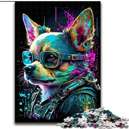 Puzzle für Erwachsene, 1000 Teile, Farbiger mechanischer Hund, hilft dem Gehirn, süchtig machendes Spielzeug zu trainieren, um Geduld zu fördern und das Gedächtnis zu verbessern (Größe 50x75cm) von MGQWPZDBD
