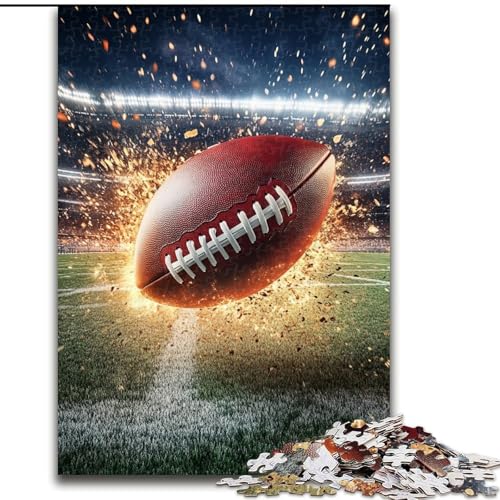 Puzzle für Erwachsene, 1000 Teile, Flammen-Rugby, Stressabbau, schwierige Herausforderung, Wichtelgeschenke für Kinder ab 14 Jahren (Größe 50x75cm) von MGQWPZDBD