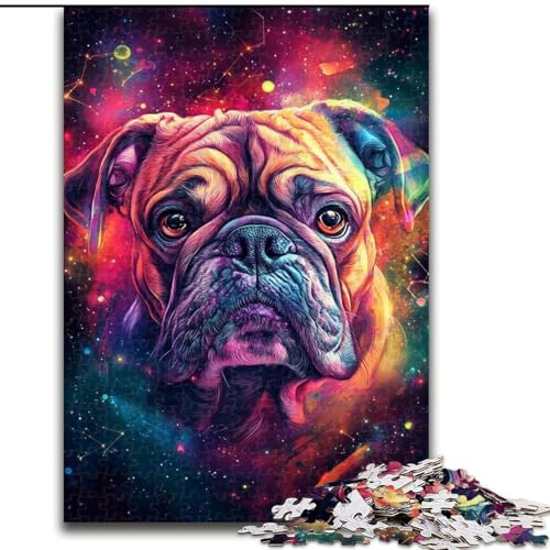 Puzzle für Erwachsene, 1000 Teile, Galaxy Bulldog, anspruchsvolles Denkspiel, Familienaktivität, Heimdekoration, (Größe: 26x38cm) von MGQWPZDBD