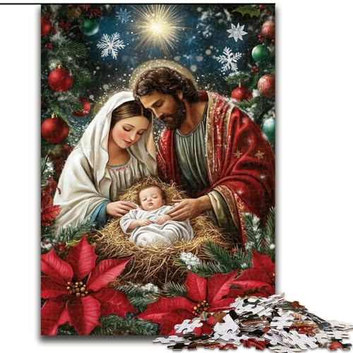 Puzzle für Erwachsene, 1000 Teile, Jesus kommt, anspruchsvoll und schwierig mit vollständig ineinandergreifenden, zufällig geformten Teilen (Größe 50x75cm) von MGQWPZDBD
