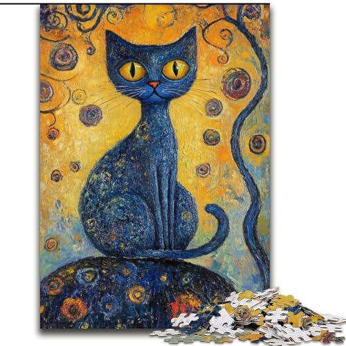 Puzzle für Erwachsene, 1000 Teile, Kunst-Katzen-Puzzle, Familienaktivitätsspiel für Teenager, anspruchsvolles Denkspiel, 50x75cm Puzzle für Erwachsene, 1000 Teile, Kunst-Katzen-Puzzle, Familienaktivitätsspiel für Teenager, anspruchsvolles Denkspiel, 50x75cm von MGQWPZDBD