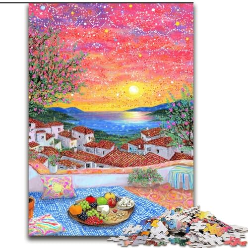 Puzzle für Erwachsene, 1000 Teile, Landschaft, Stressabbau, schwierige Herausforderung, Wichtelgeschenke für Kinder ab 14 Jahren (Größe 50x75cm) von MGQWPZDBD