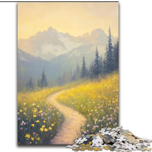Puzzle für Erwachsene, 1000 Teile, Landstraße, Stressabbau, schwierige Herausforderung, Wichtelgeschenke für Kinder ab 14 Jahren (Größe 26x38cm) von MGQWPZDBD