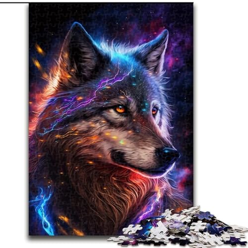 Puzzle für Erwachsene, 1000 Teile, Lightning Wolf, Familienaktivitätsspiel für Teenager, anspruchsvolles Denkspiel (Größe: 26x38cm) von MGQWPZDBD